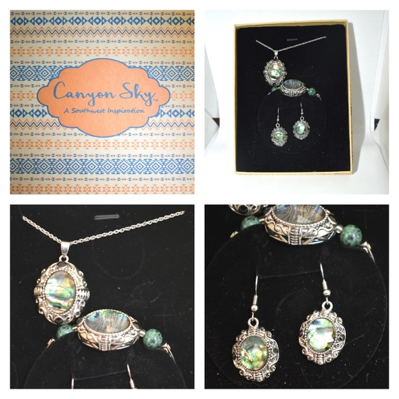 Canyon Sky Jewelry - NIB 24+ CTTW Abalone jewelry set